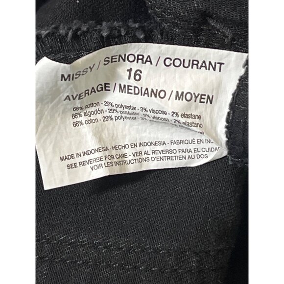 Gloria Vanderbilt Curvy Fit Black Straight Leg Stretch Jeans Size 16 - Picture 7 of 12